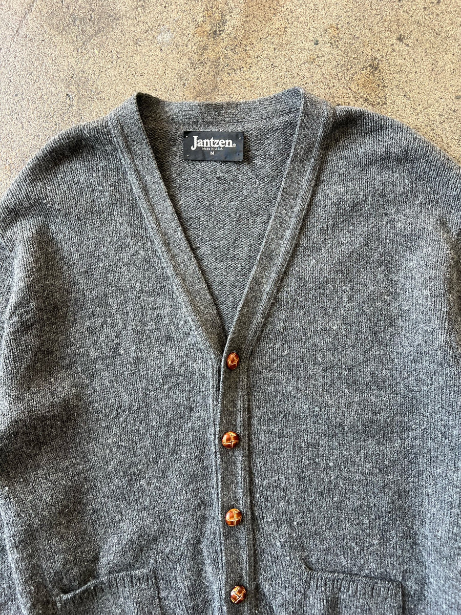 1980s Jantzen Dark Gray Cardigan