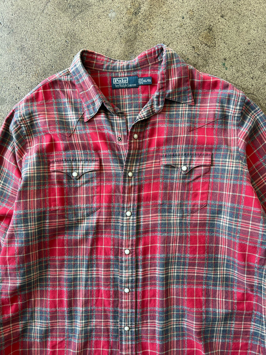 2000s Polo Ralph Lauren Plaid Western Button Up Shirt