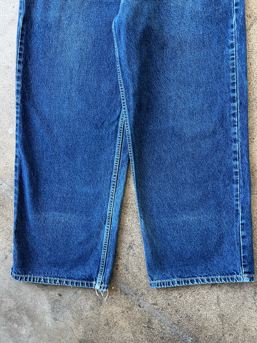 1990s Anchor Blue Dark Wash Baggy Jeans 36