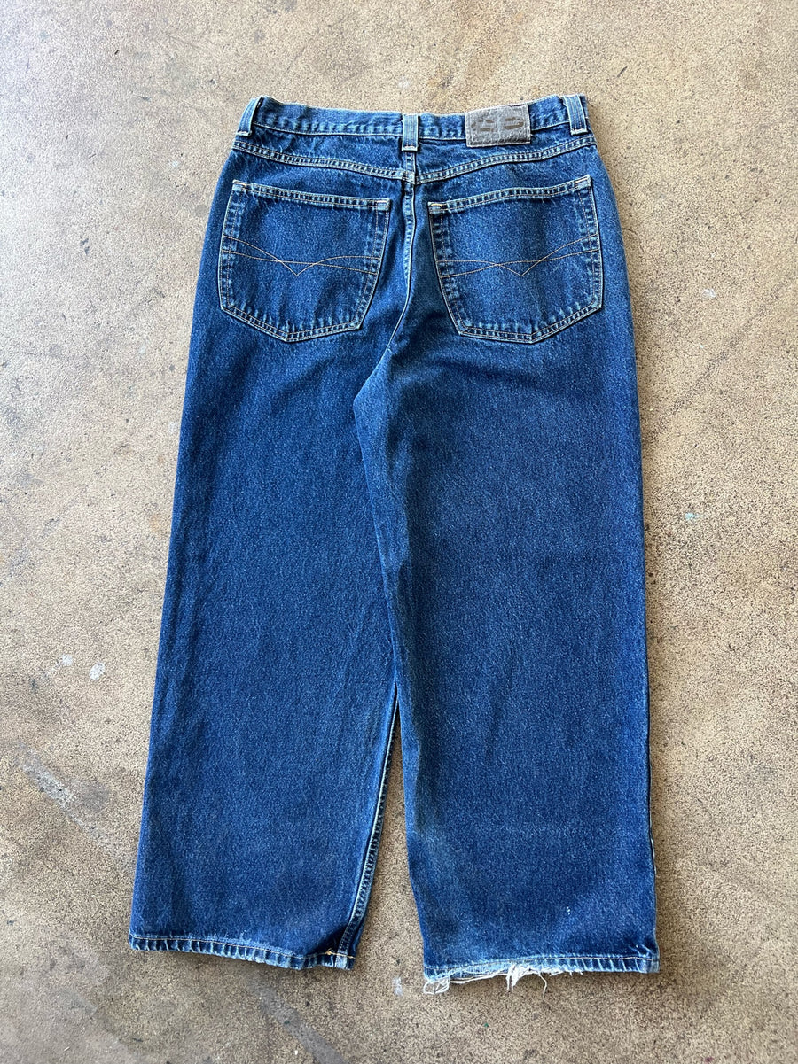 1990s Anchor Blue Dark Wash Baggy Jeans 36