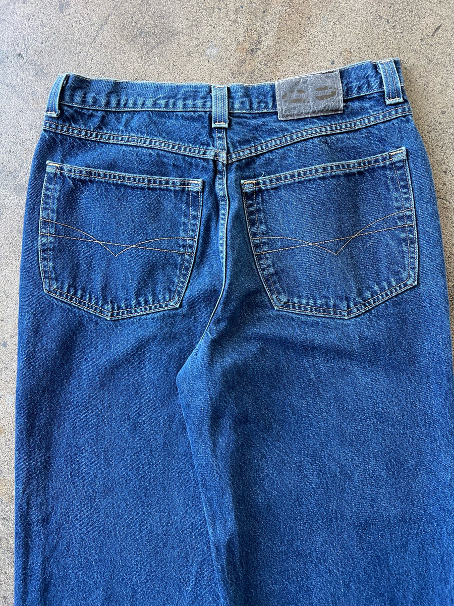 1990s Anchor Blue Dark Wash Baggy Jeans 36