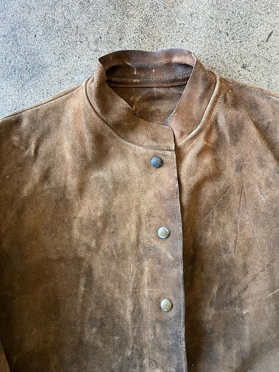1940s Military Suede Welding Jacket