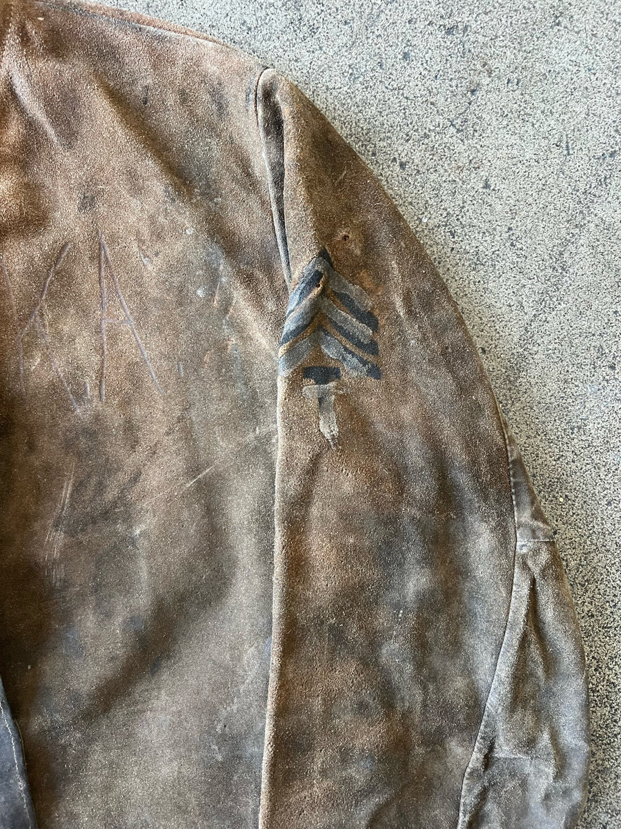 1940s Military Suede Welding Jacket