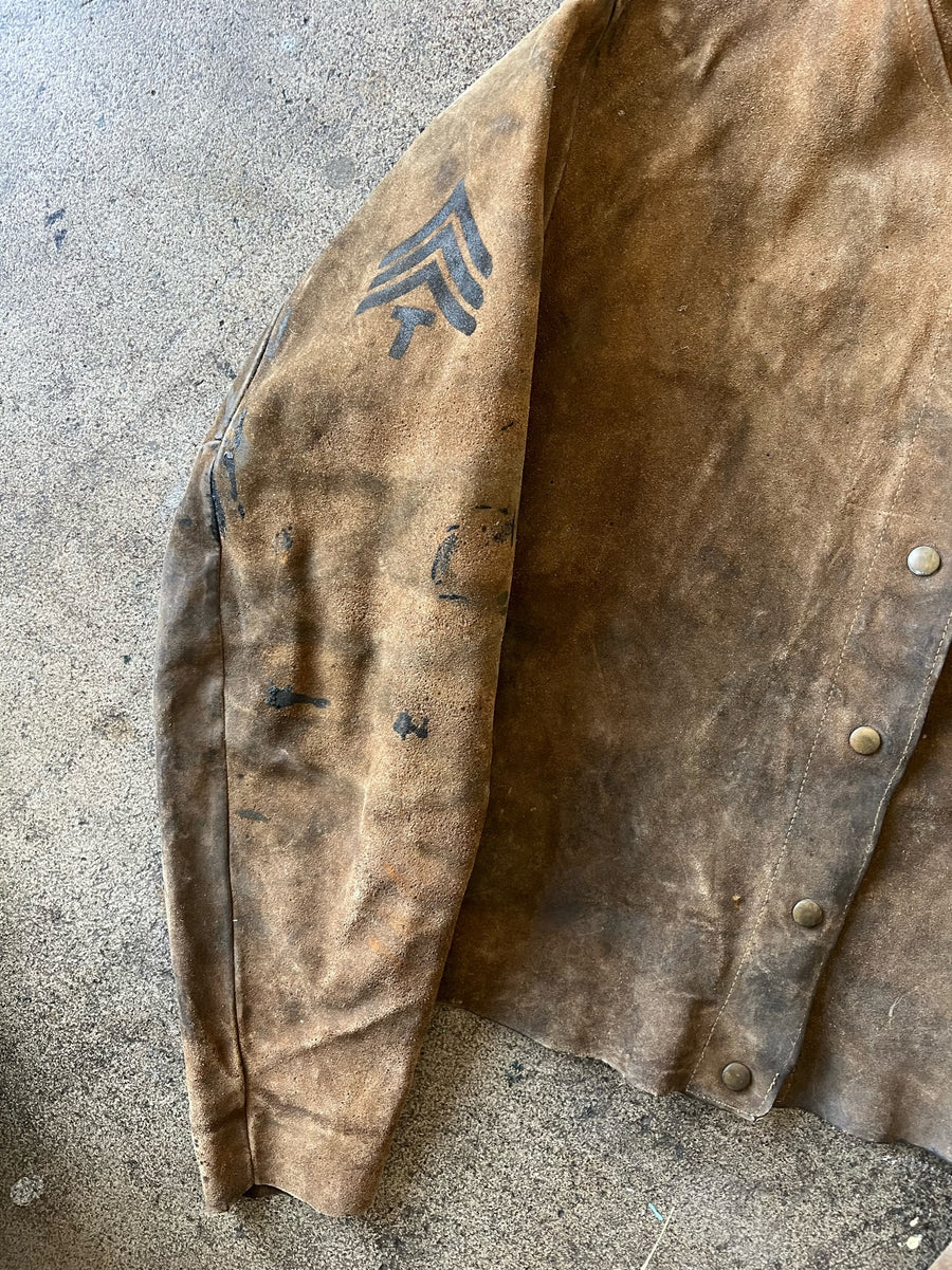 1940s Military Suede Welding Jacket
