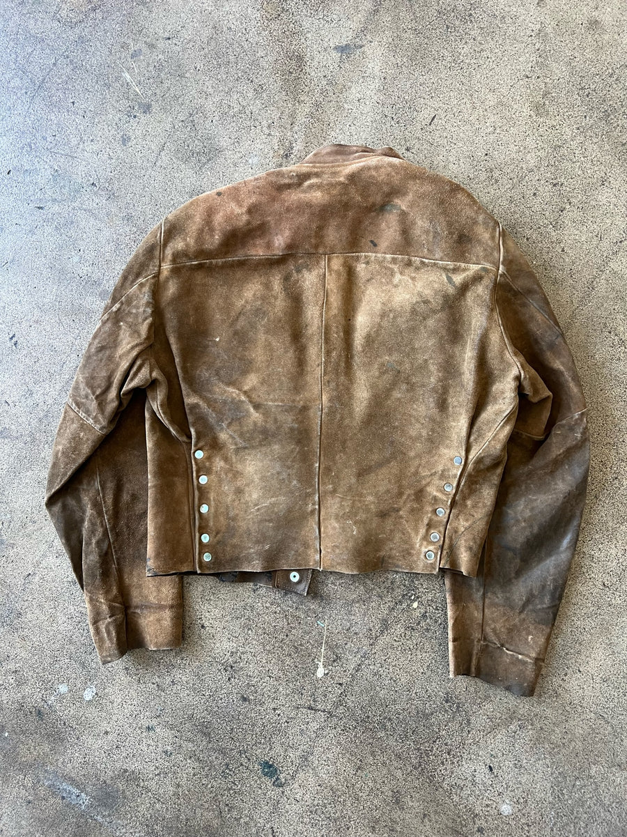 1940s Military Suede Welding Jacket