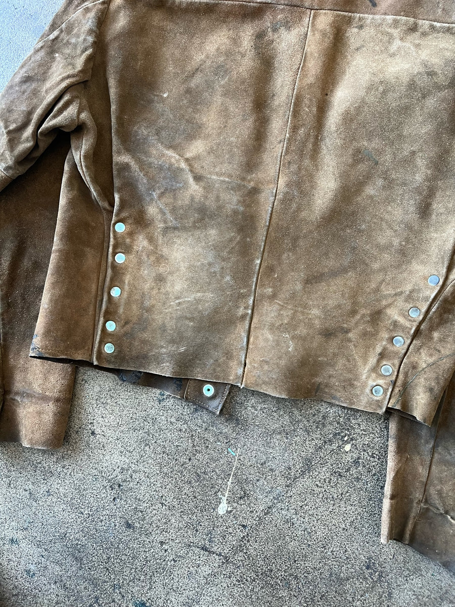 1940s Military Suede Welding Jacket