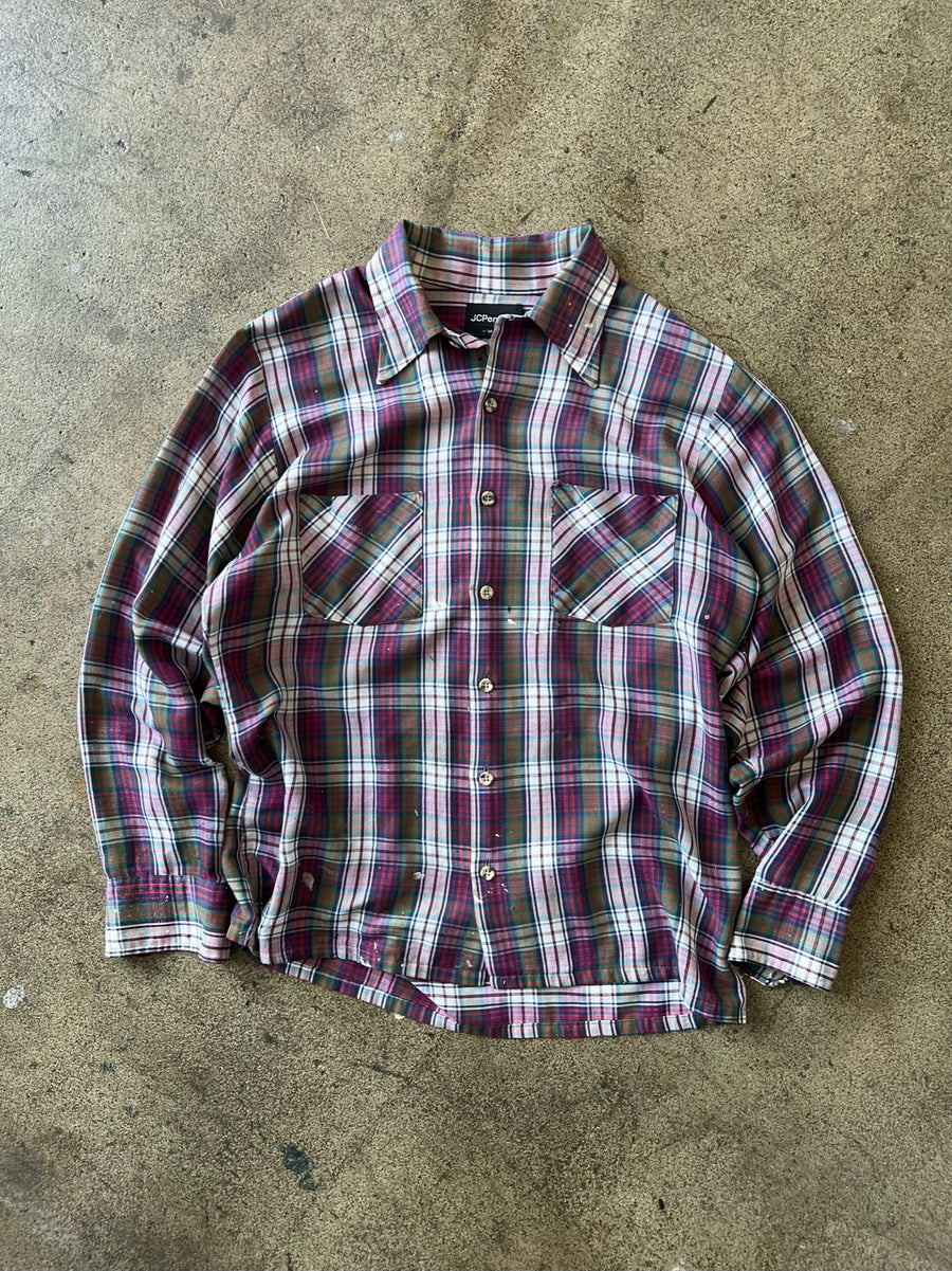 1970s JC Penney's Plaid Shirt