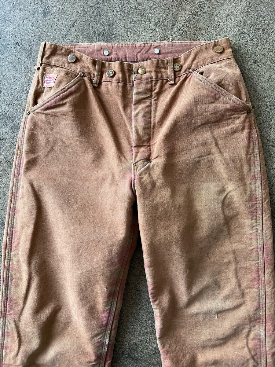 1950s Carhartt Heart Logo Blanket Lined Work Pants 30