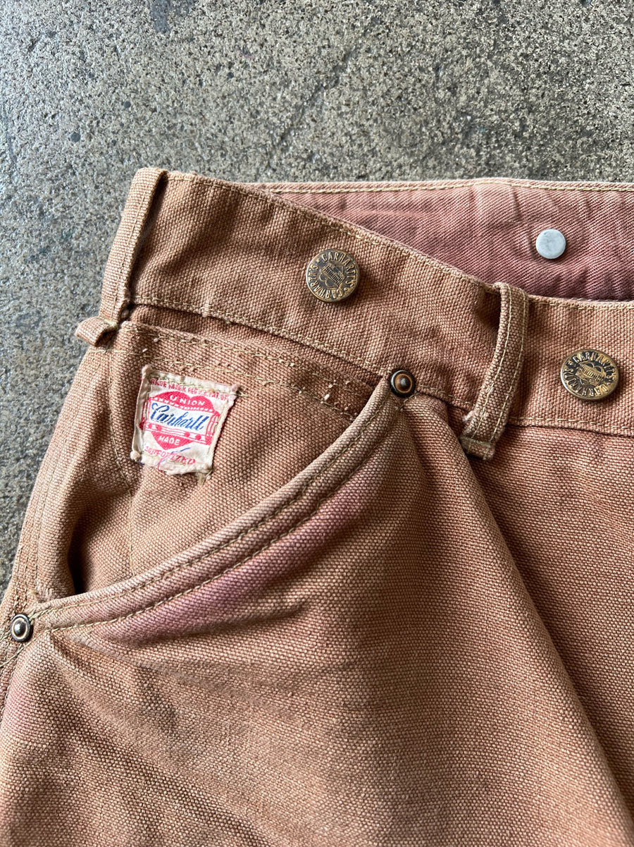 1950s Carhartt Heart Logo Blanket Lined Work Pants 30