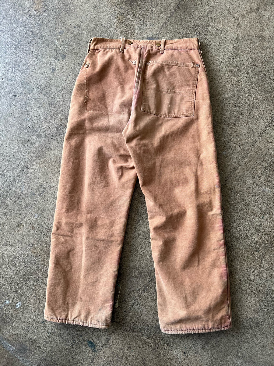 1950s Carhartt Heart Logo Blanket Lined Work Pants 30