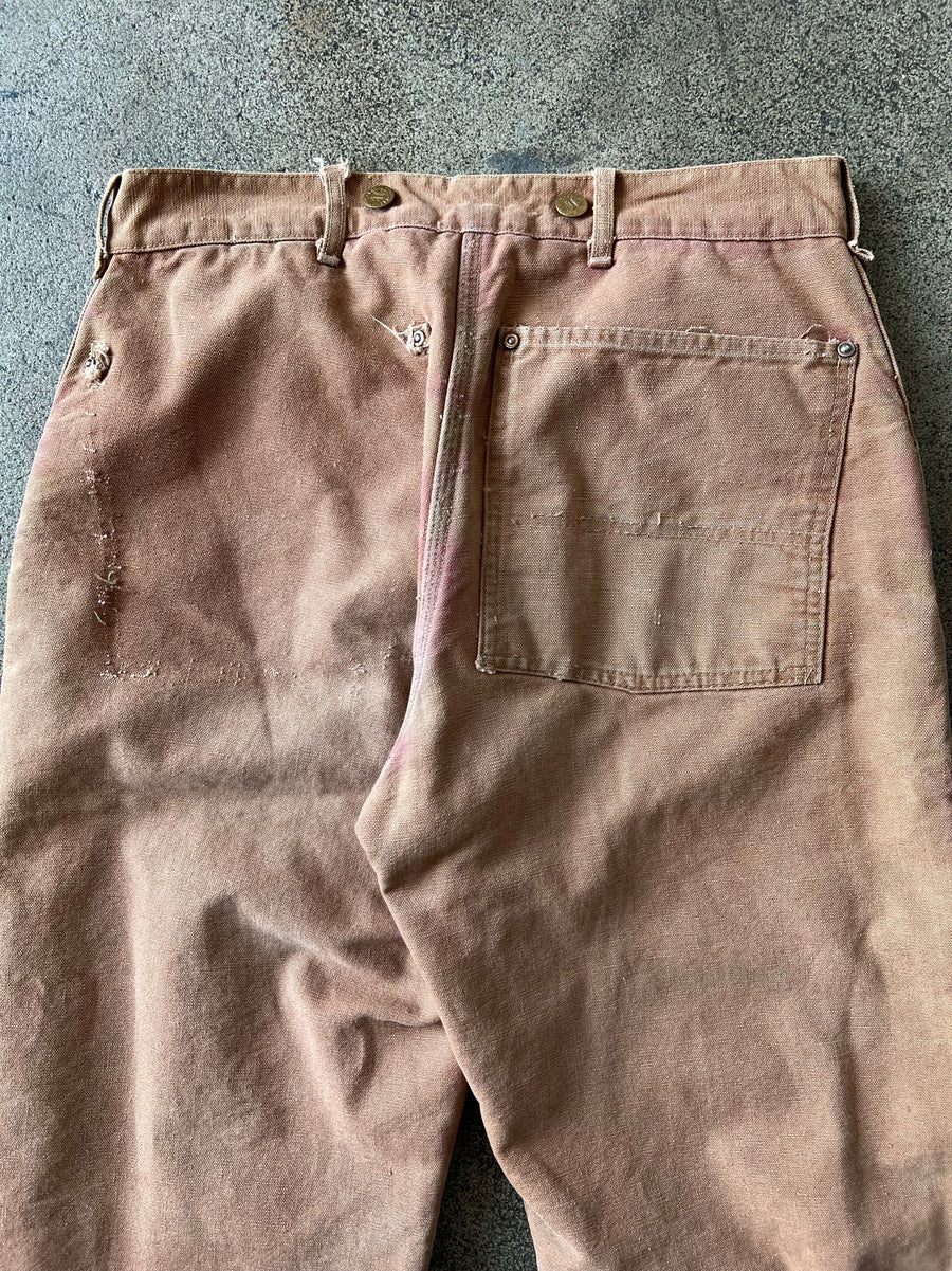 1950s Carhartt Heart Logo Blanket Lined Work Pants 30