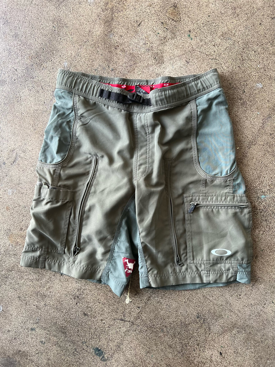 1990s Oakley Green Skull Tech Shorts 11