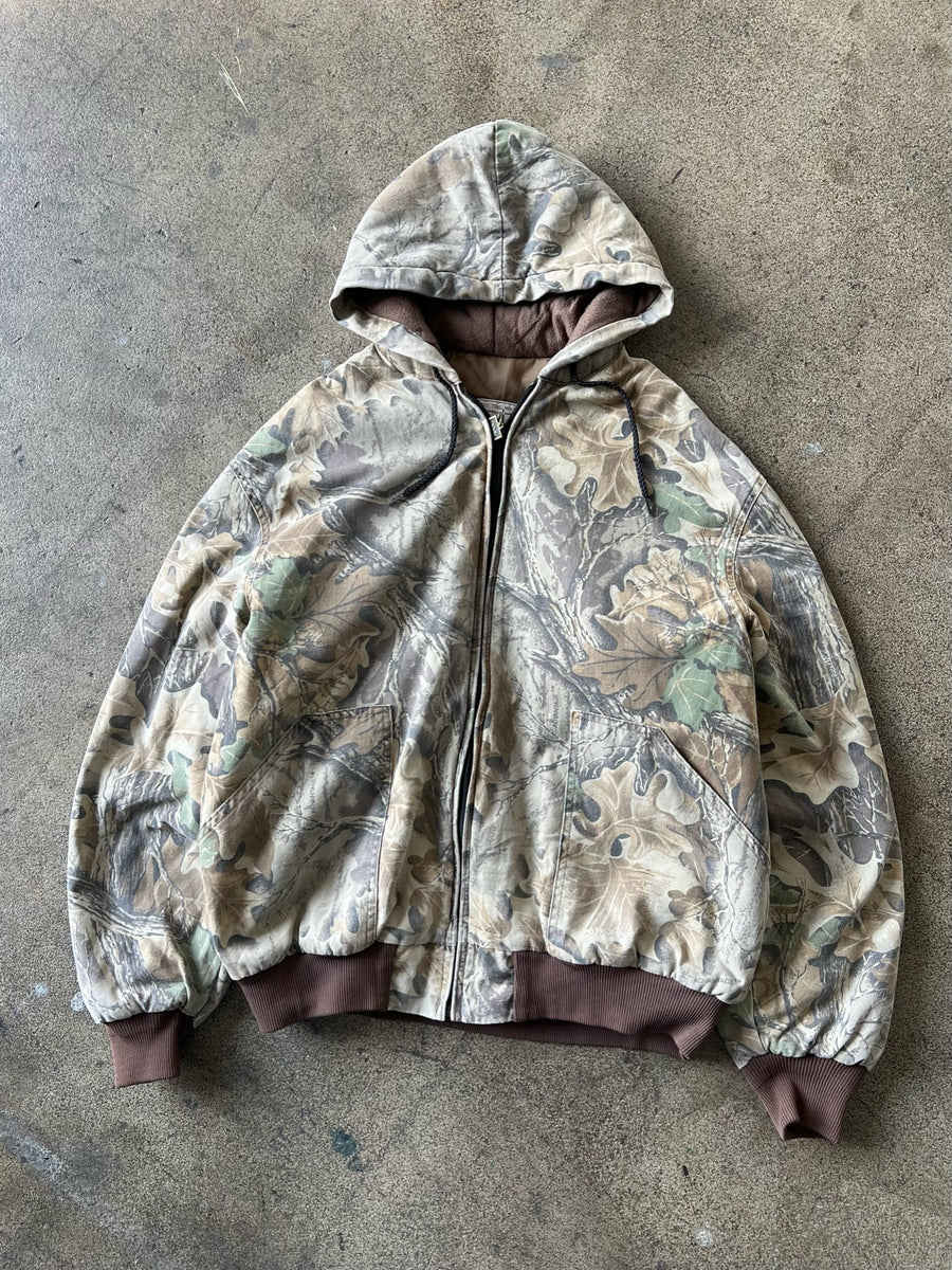 1990s Real Tree Hooded Work Jacket