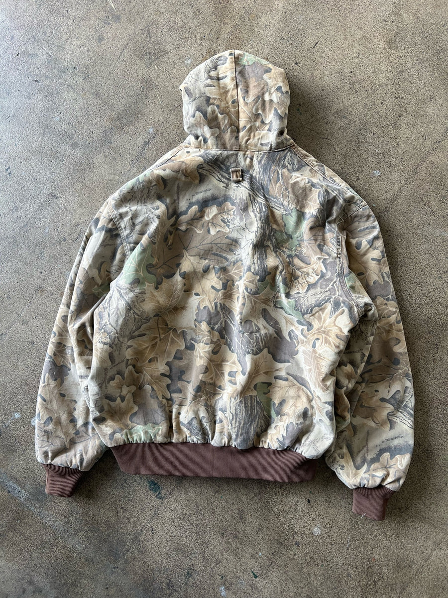 1990s Real Tree Hooded Work Jacket