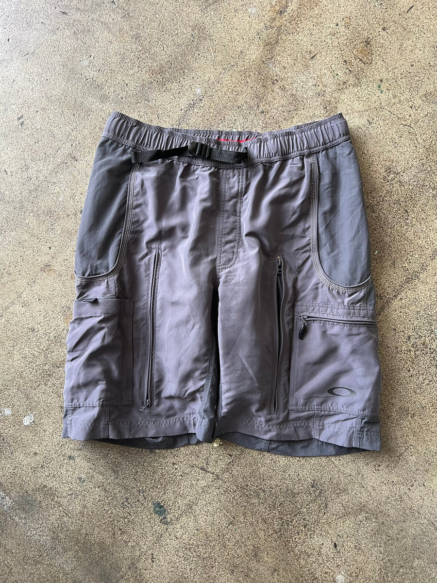 1990s Oakley Gray Skull Tech Shorts 12