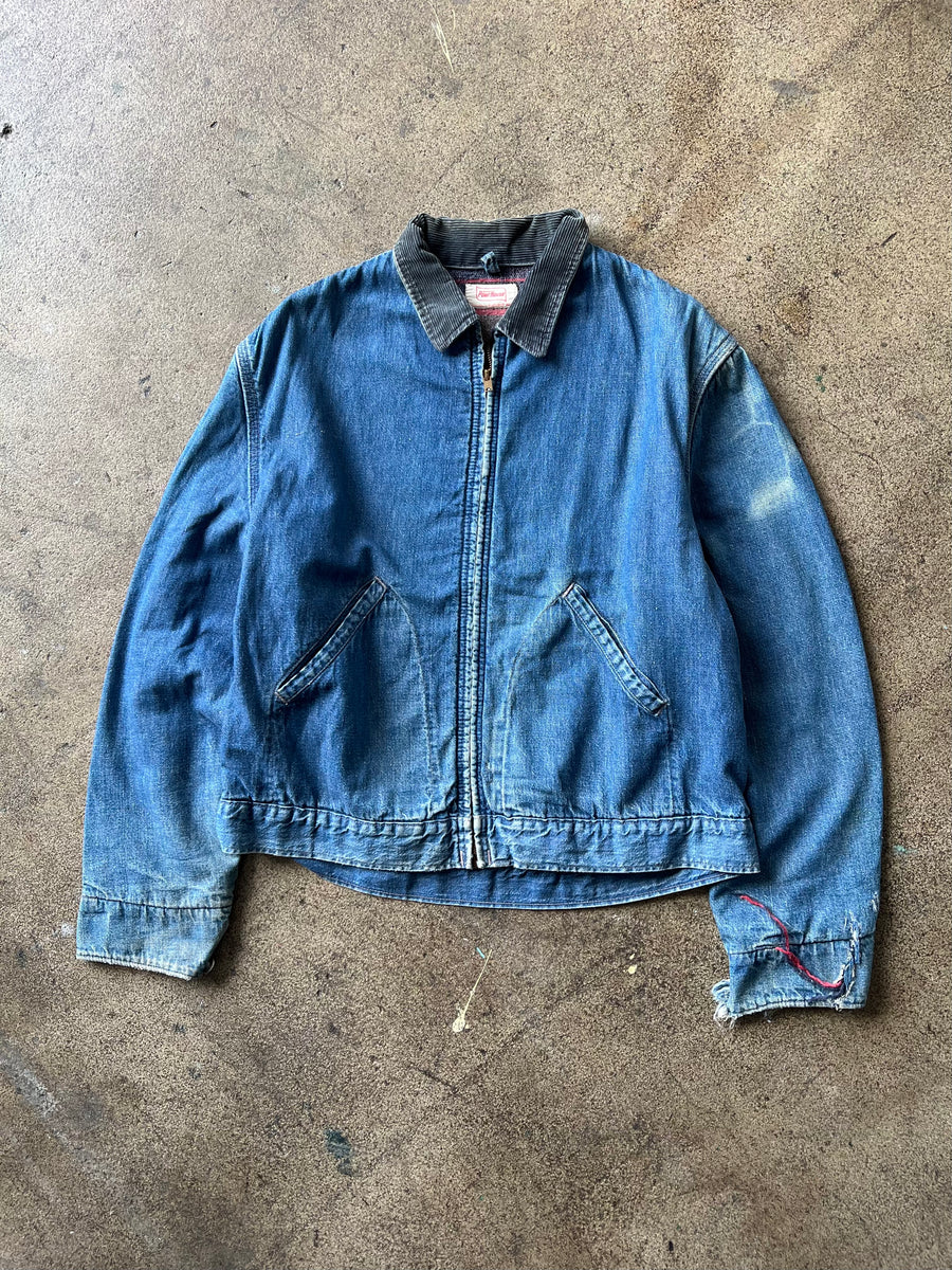 1950s Powrhouse Blanket Lined Denim Work Jacket