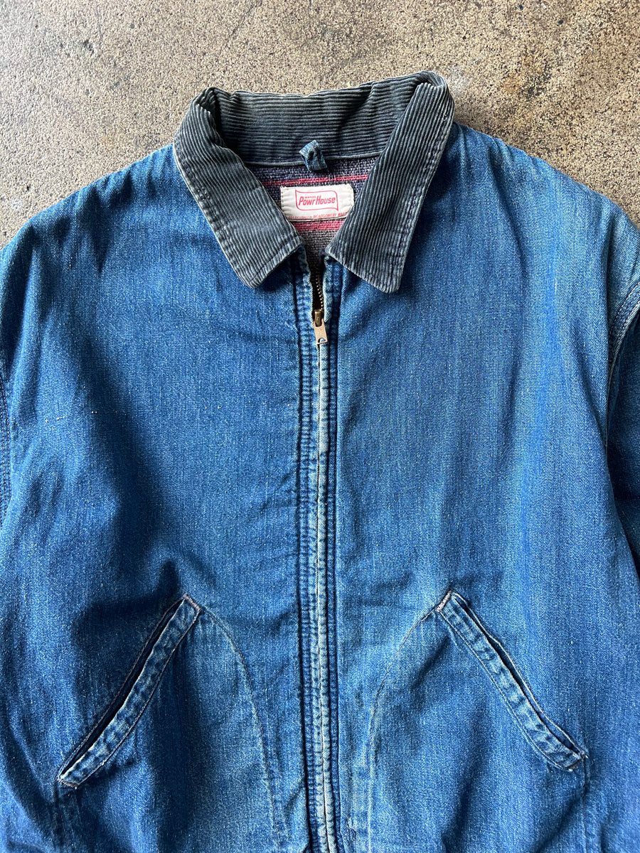 1950s Powrhouse Blanket Lined Denim Work Jacket