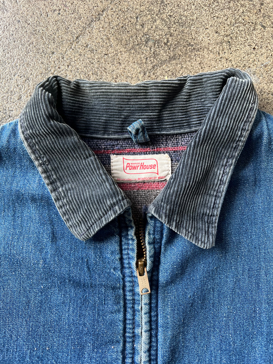 1950s Powrhouse Blanket Lined Denim Work Jacket