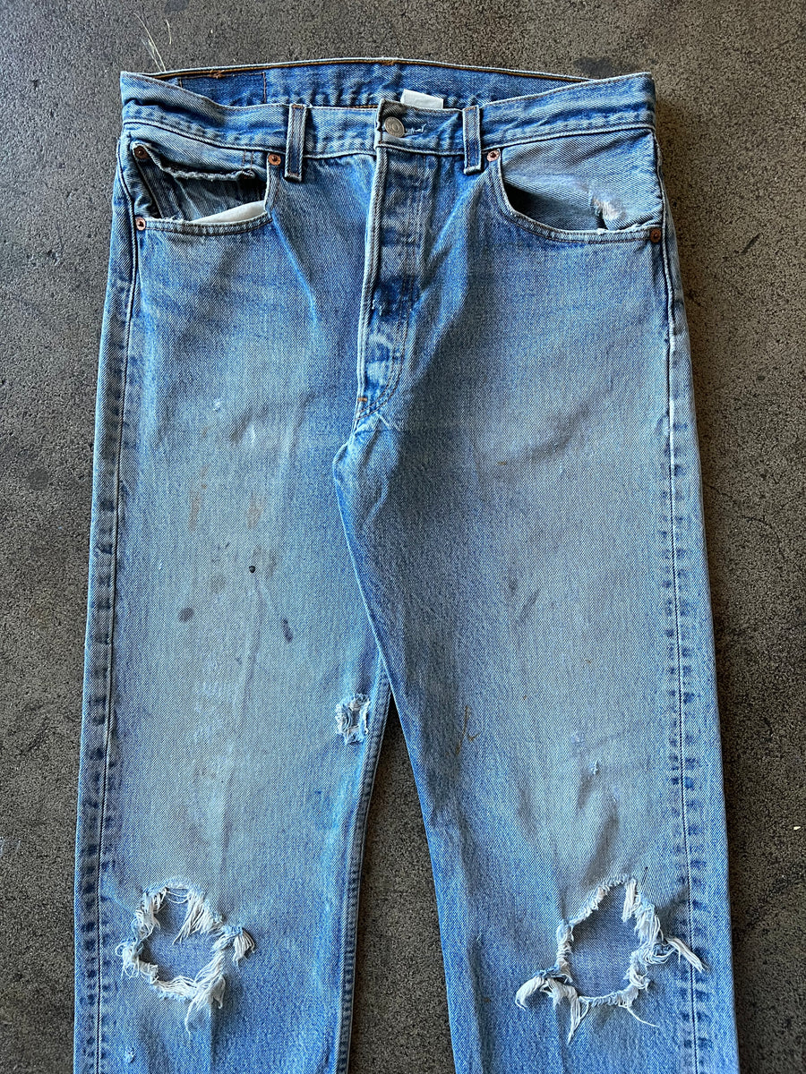 2000s Levi's 501 Distressed + Stained Jeans 32