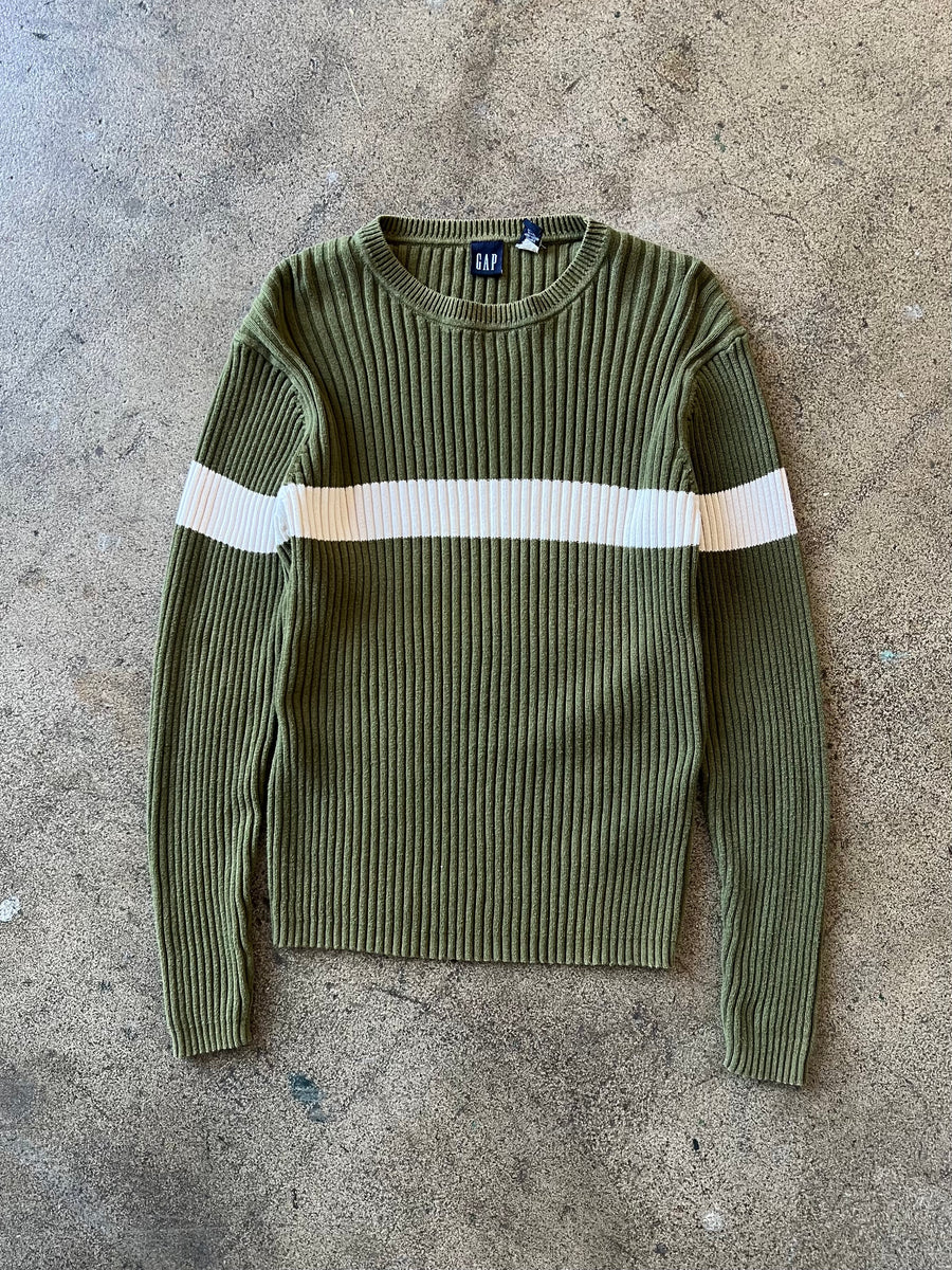 2000s Gap Ribbed Knit Striped Sweater