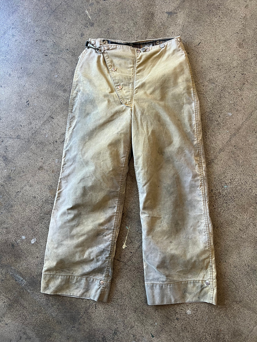 1960s Faded Green Firefighter Clasp Pants 30