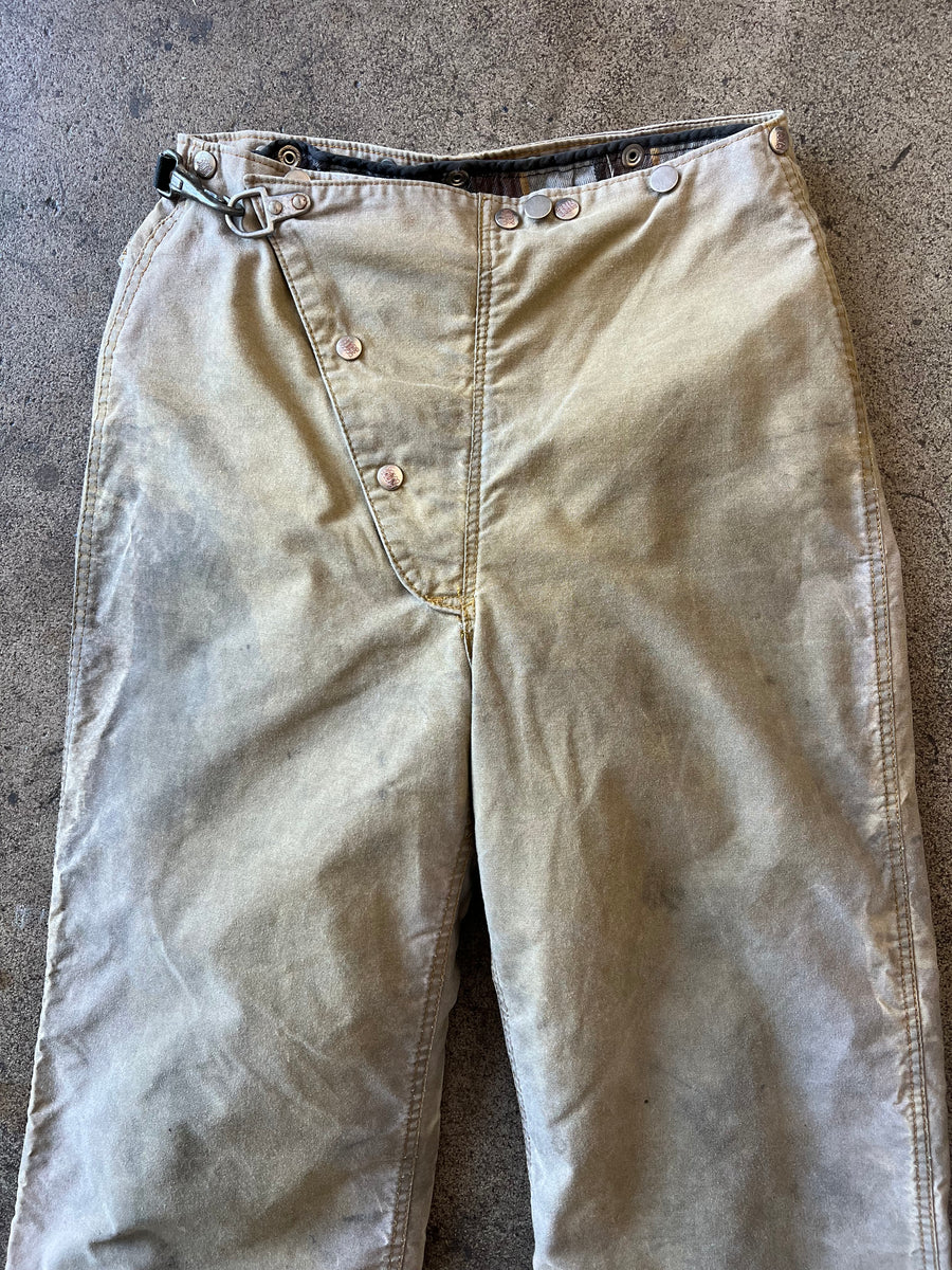 1960s Faded Green Firefighter Clasp Pants 30