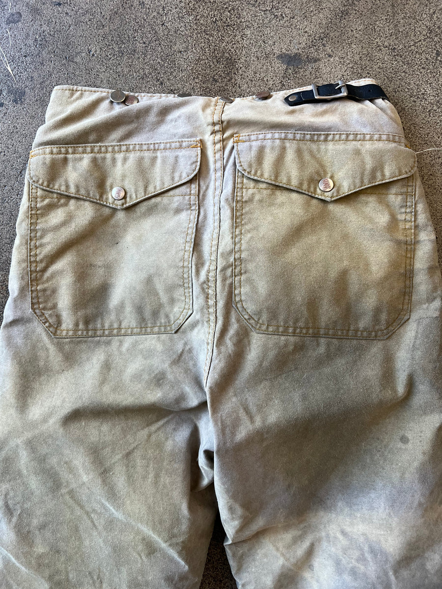 1960s Faded Green Firefighter Clasp Pants 30