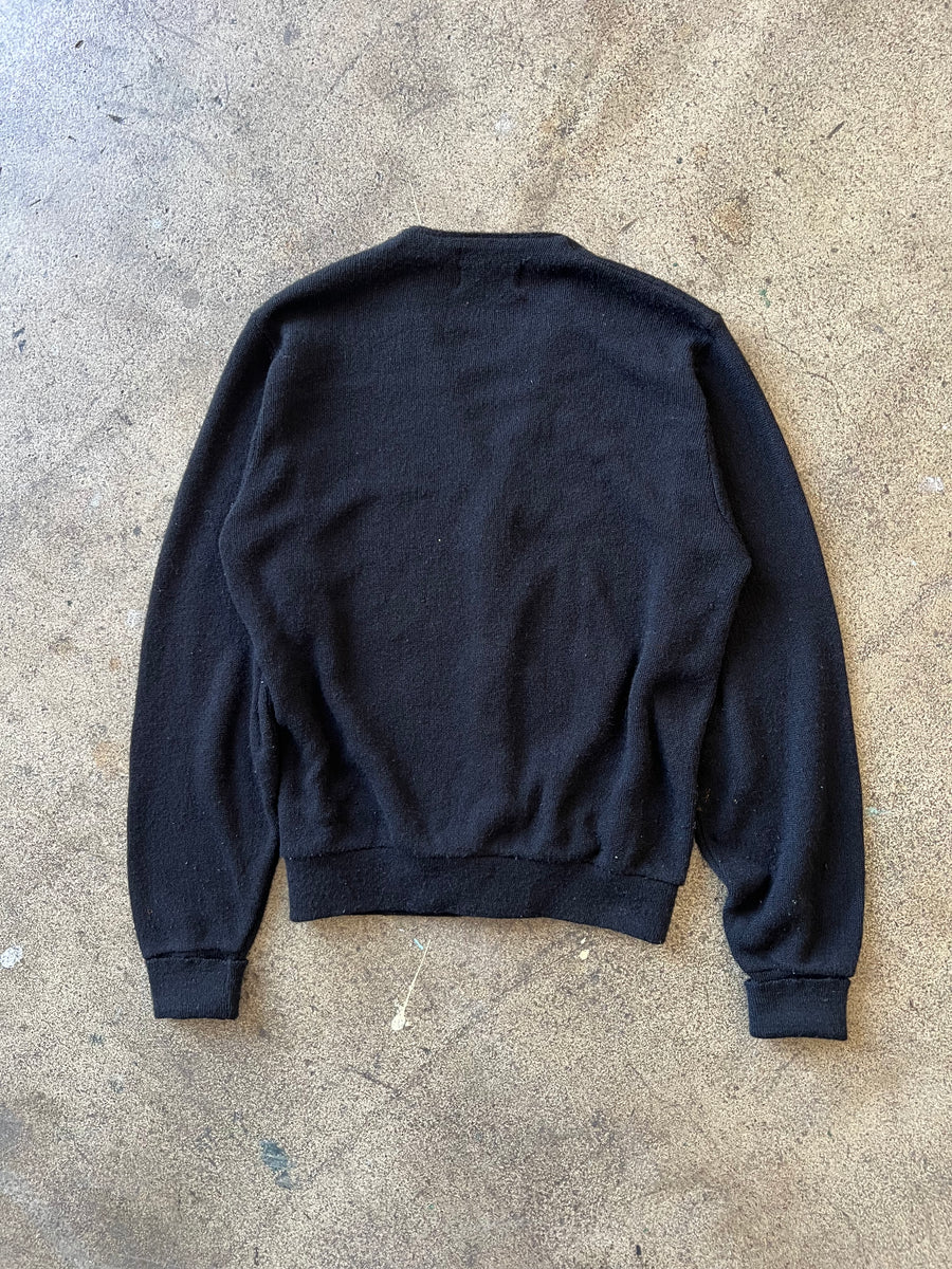 1980s Black Lacoste Cardigan Sweater