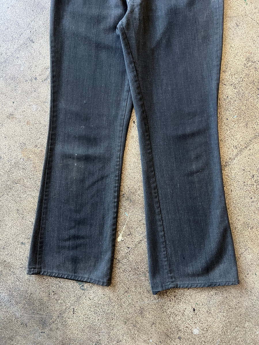 1970s Faded Black Flared Trouser 29