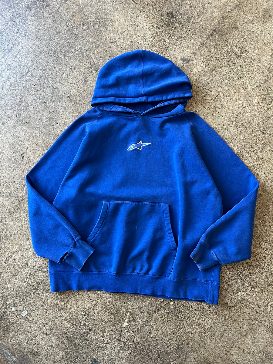 2000s Alpine Star Blue Hoodie