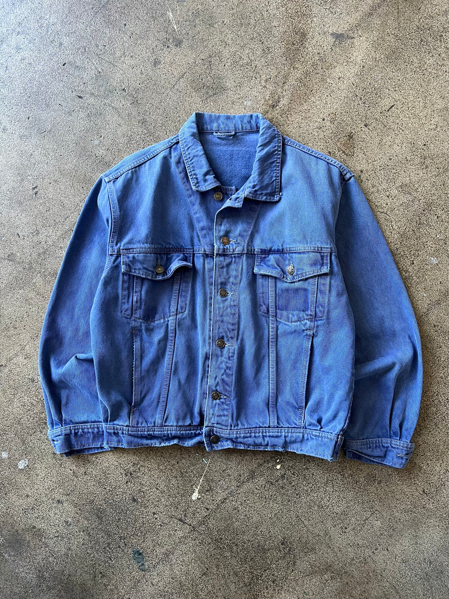 1990s Blue Over Dyed Trucker Jacket