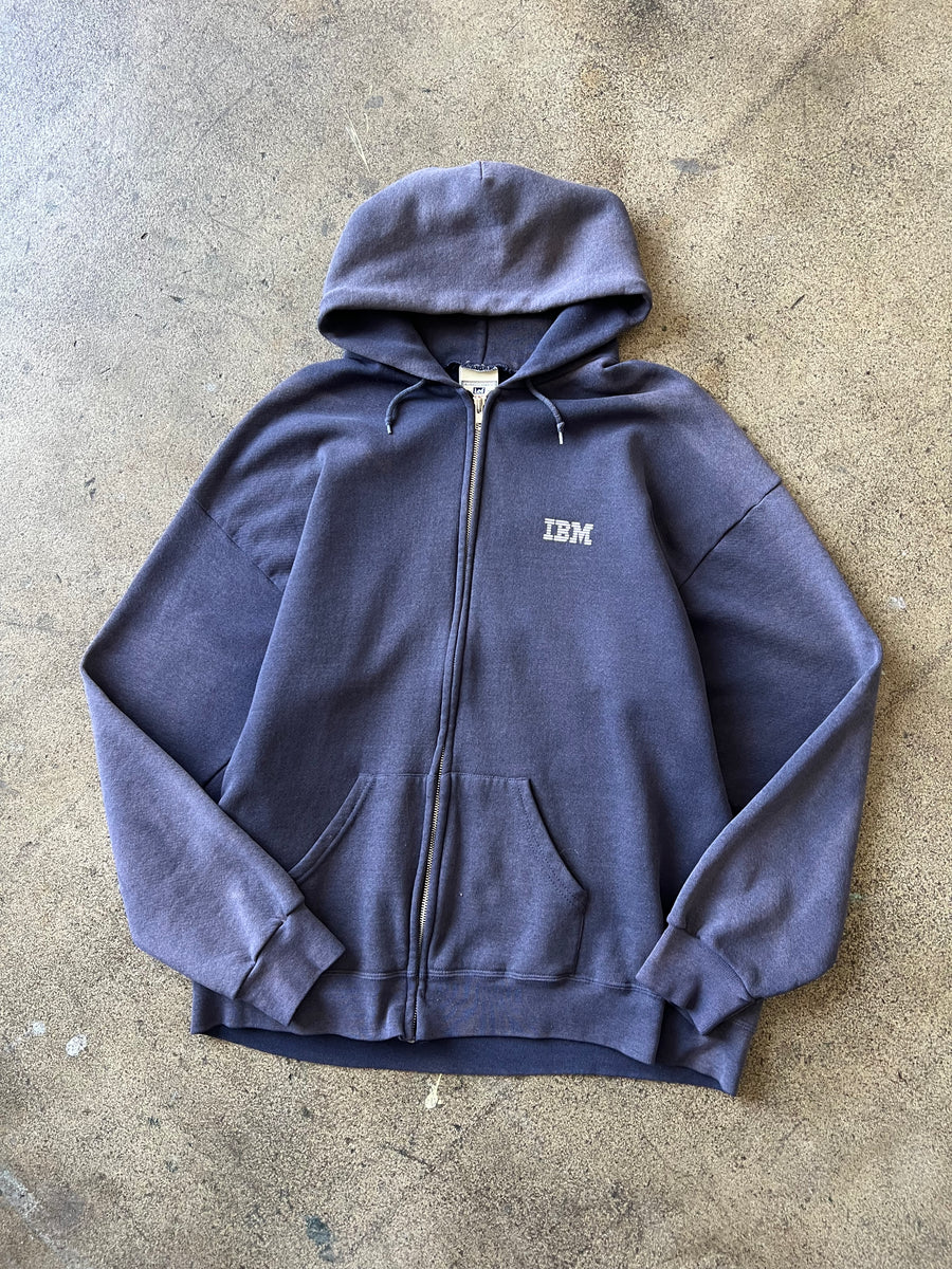 1990s IBM Faded Zip Up Hoodie