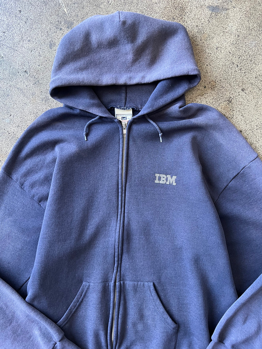 1990s IBM Faded Zip Up Hoodie