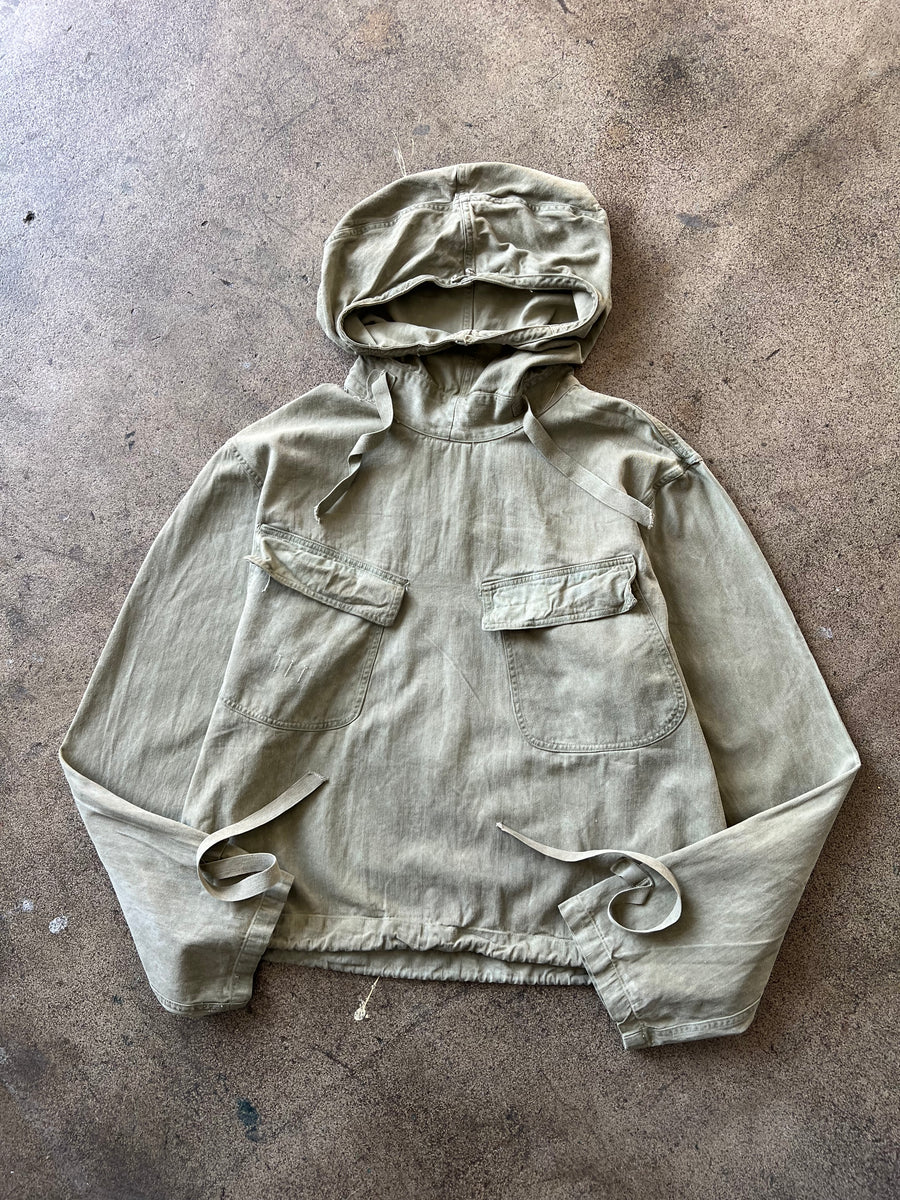 1940s WWII Green Over Dyed Gunner Smock