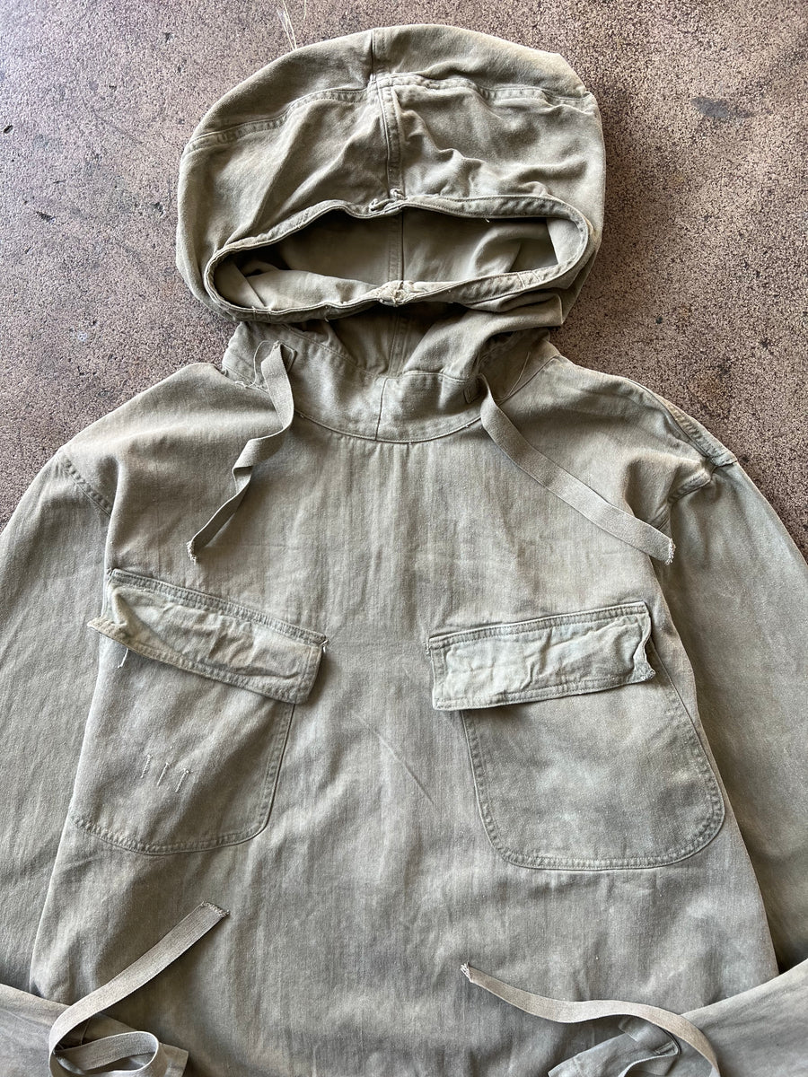 1940s WWII Green Over Dyed Gunner Smock