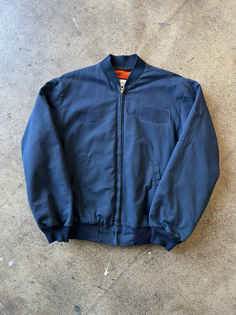 1990s Navy Blue Bomber Work Jacket