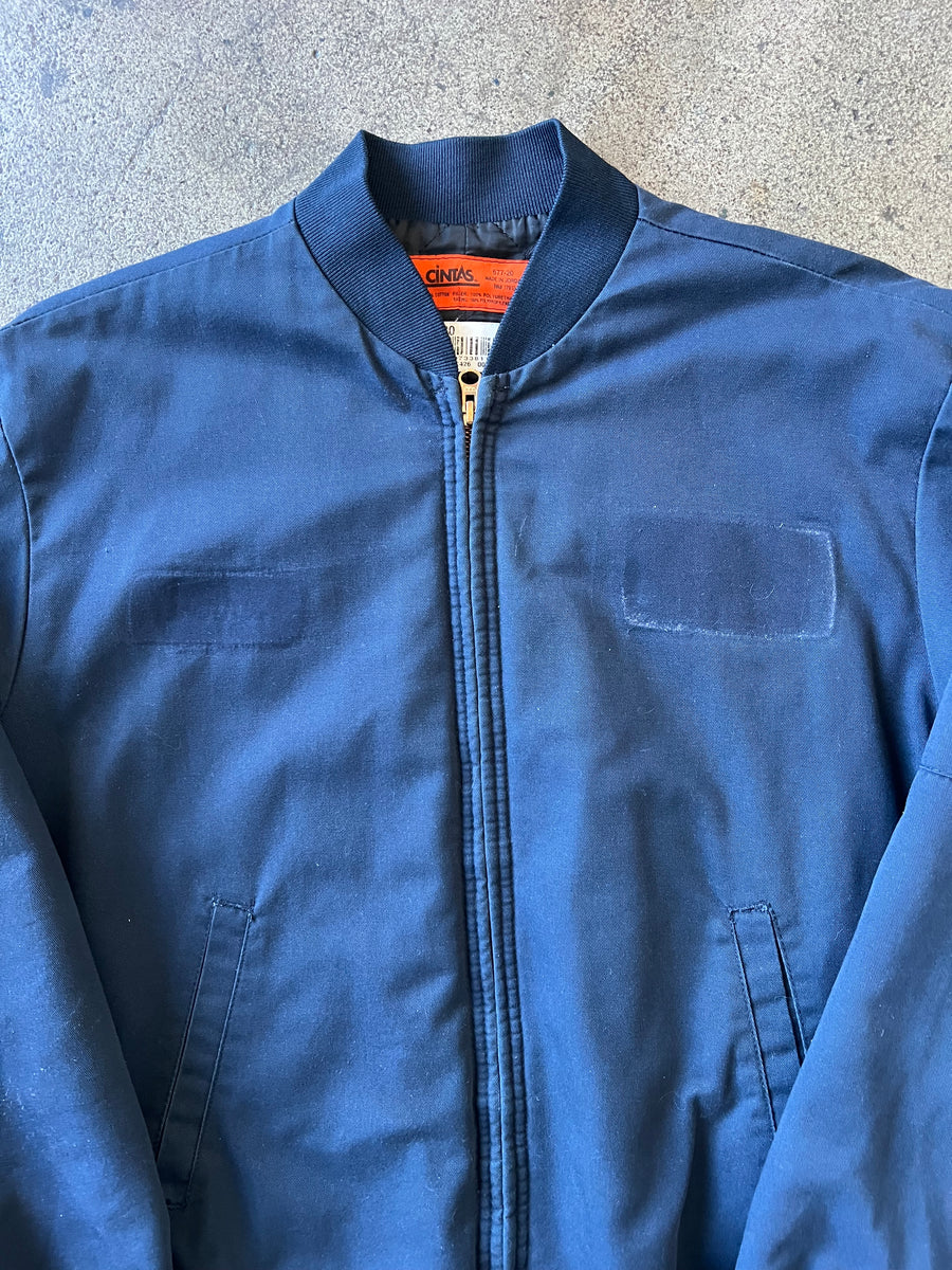 1990s Navy Blue Bomber Work Jacket