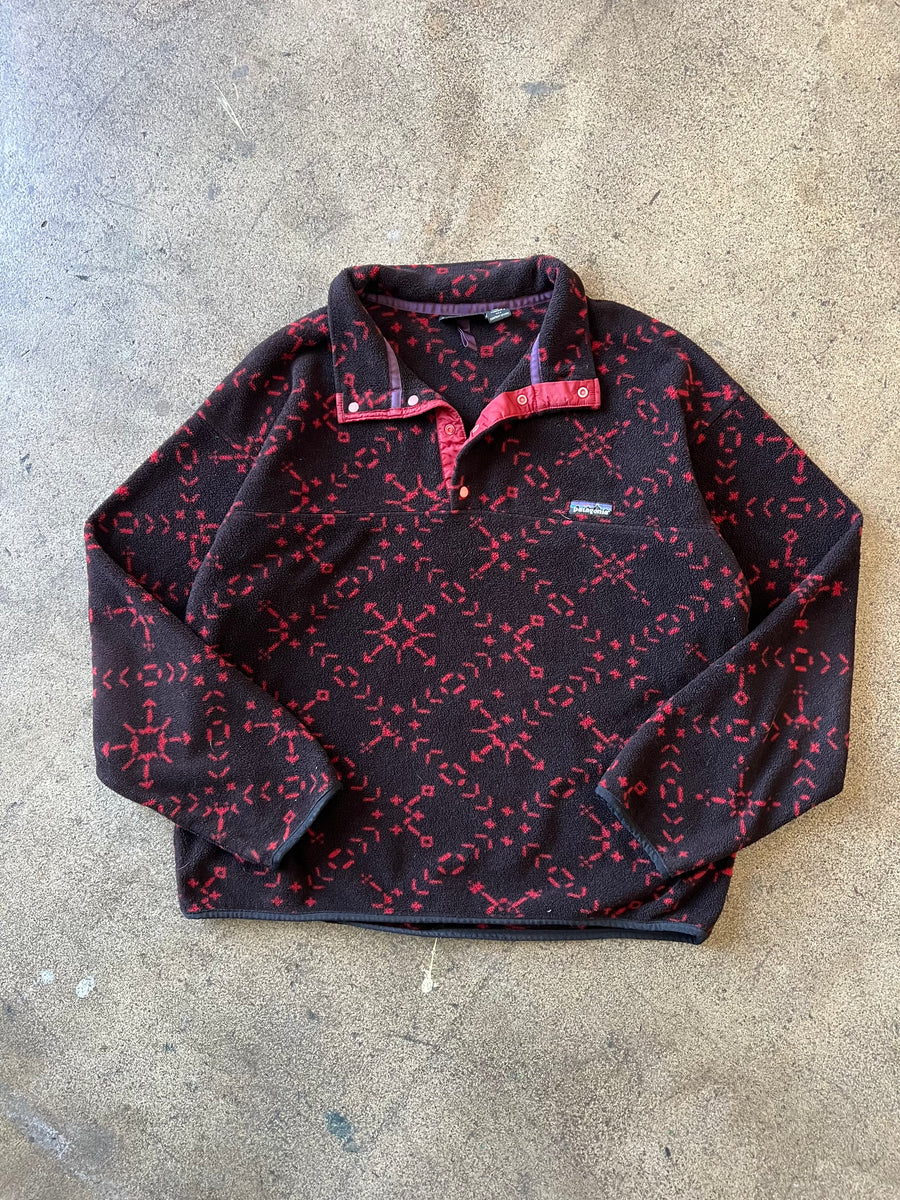 1990s Patagonia Snap-T Pullover Print Fleece