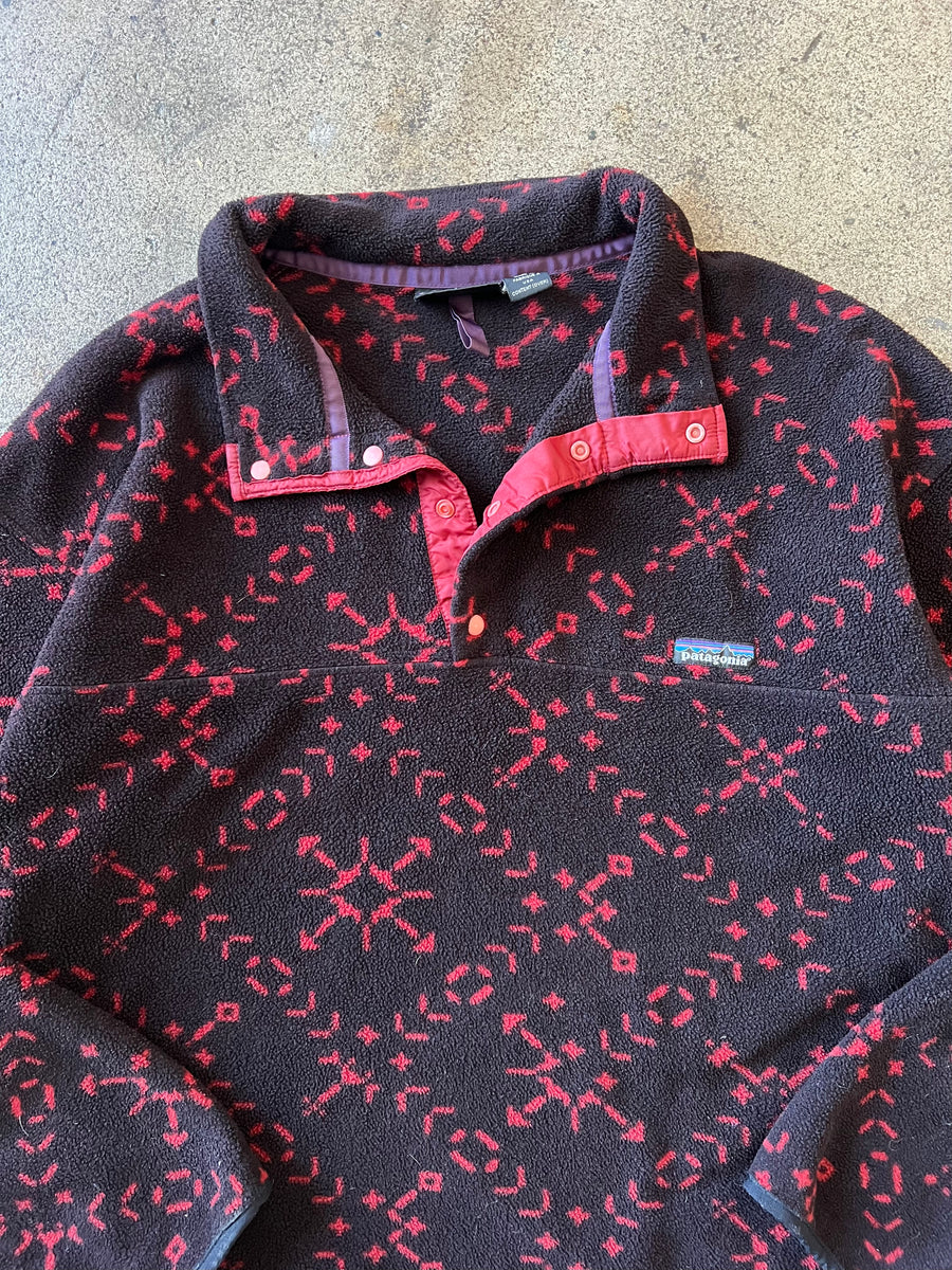 1990s Patagonia Snap-T Pullover Print Fleece