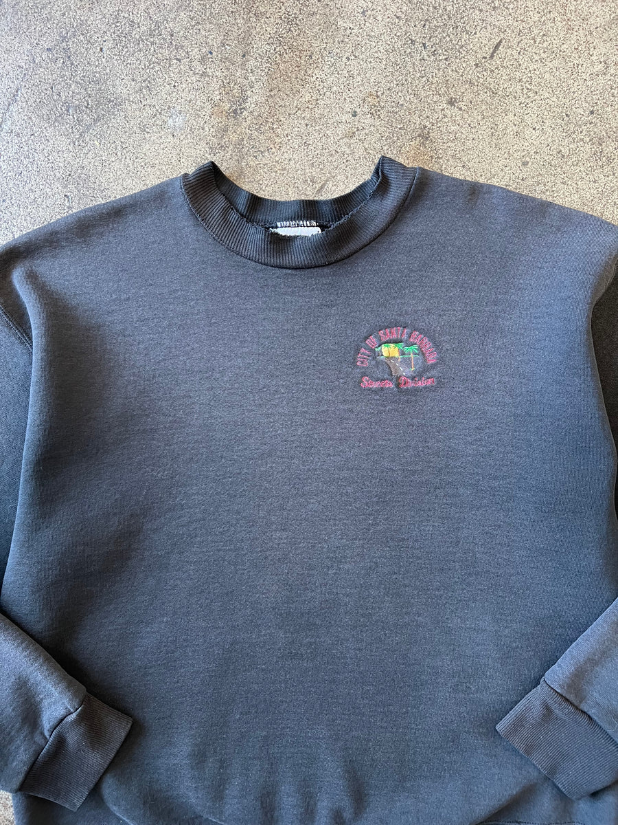 1990s Santa Barbara Streets Division Black Sweatshirt