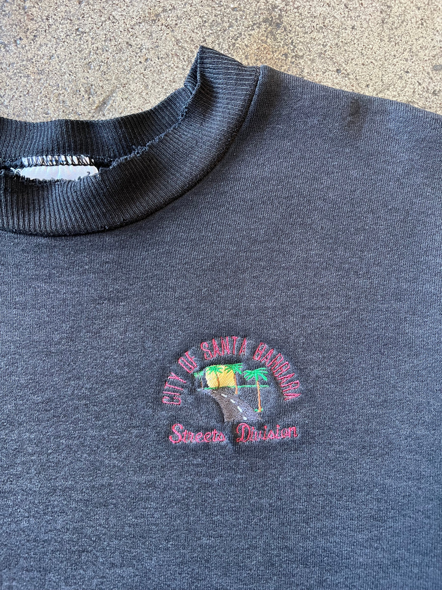 1990s Santa Barbara Streets Division Black Sweatshirt