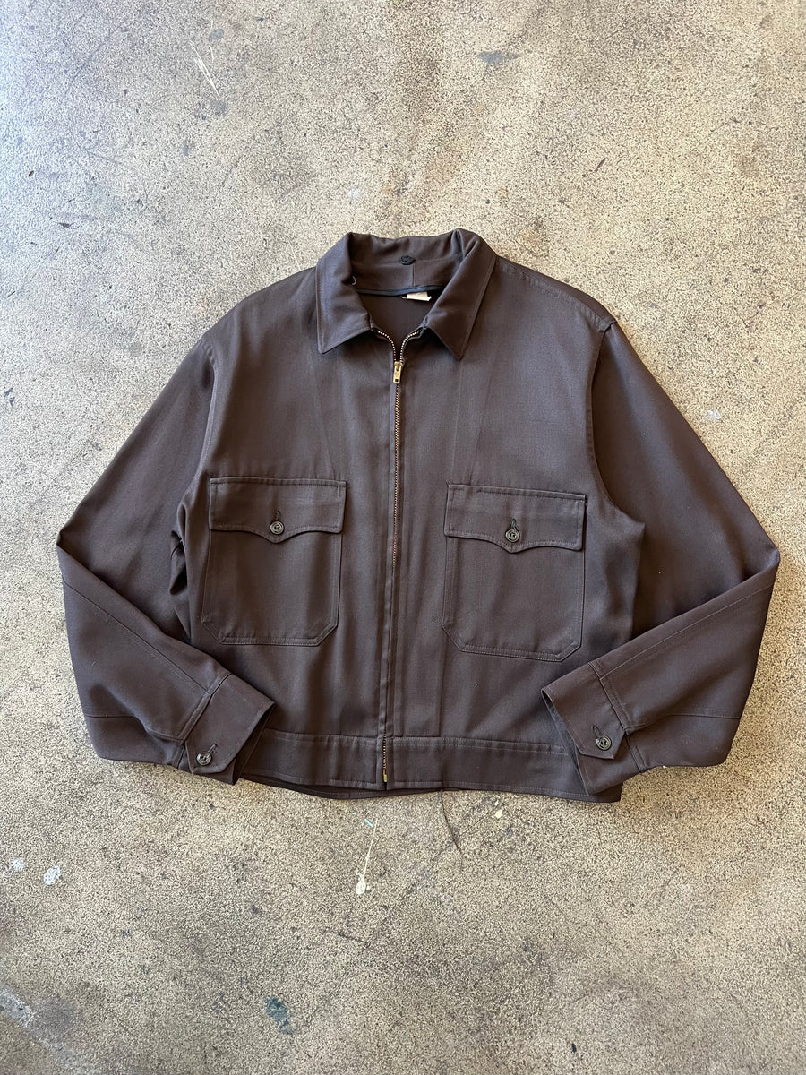 1950s Brown Two Pocket Work Jacket