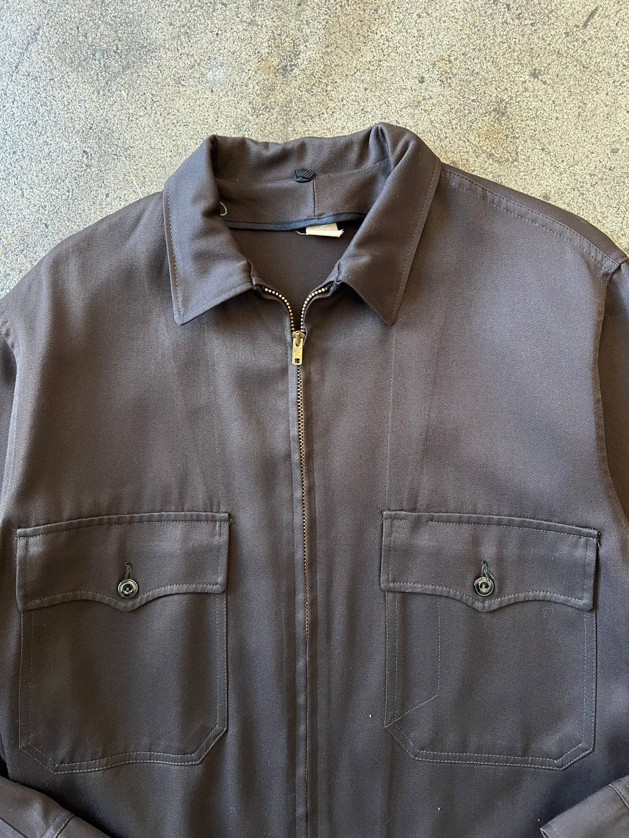 1950s Brown Two Pocket Work Jacket