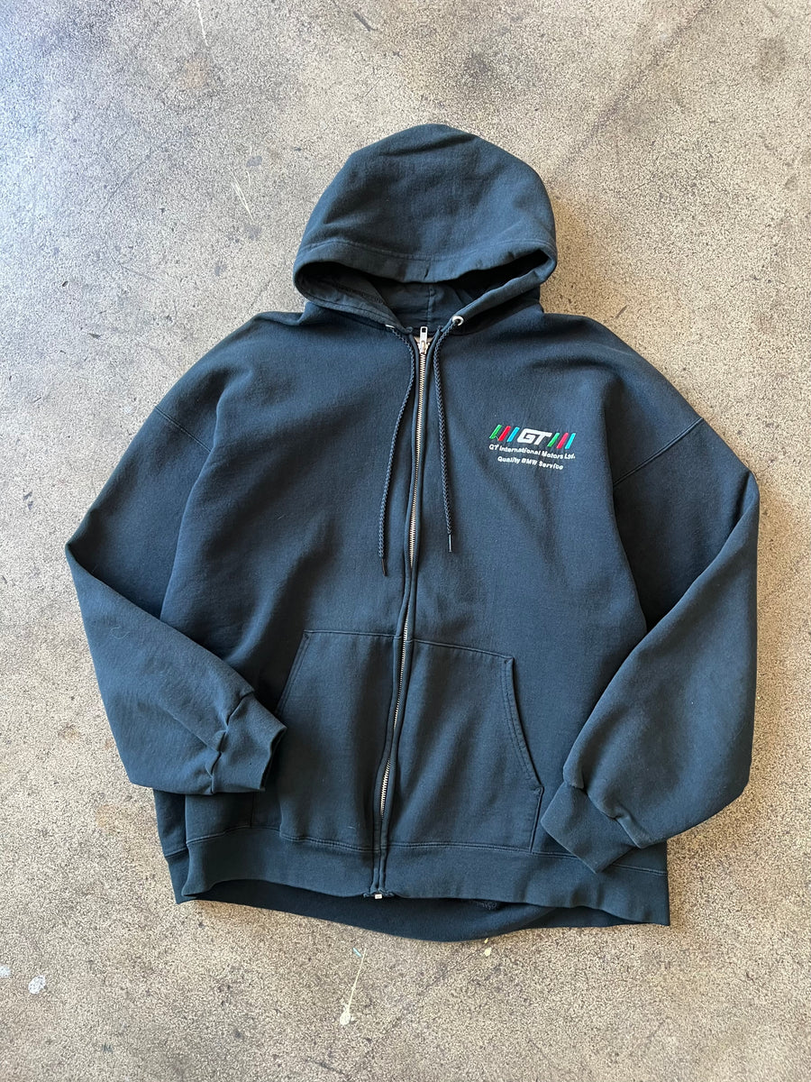 2000s BMW Black Zip Up Hoodie