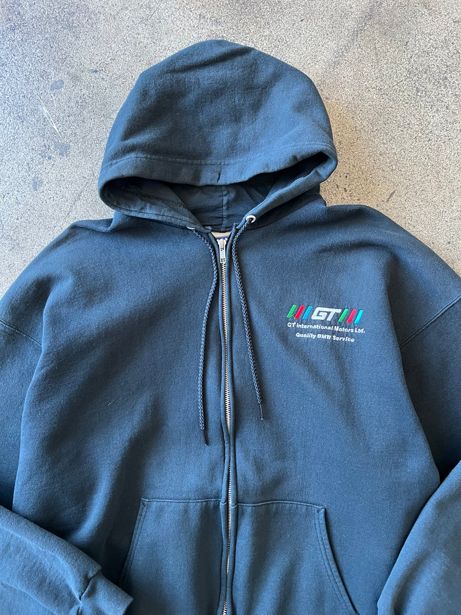 2000s BMW Black Zip Up Hoodie