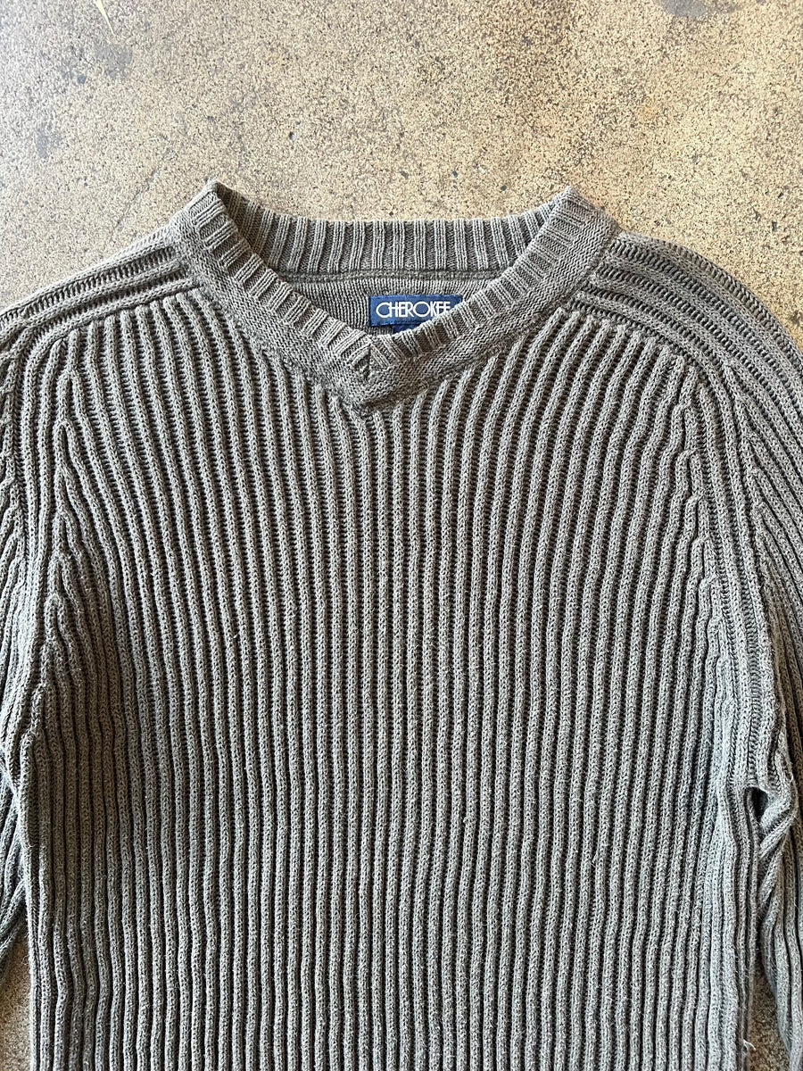 2000s Cherokee Ribbed V-Neck Sweater