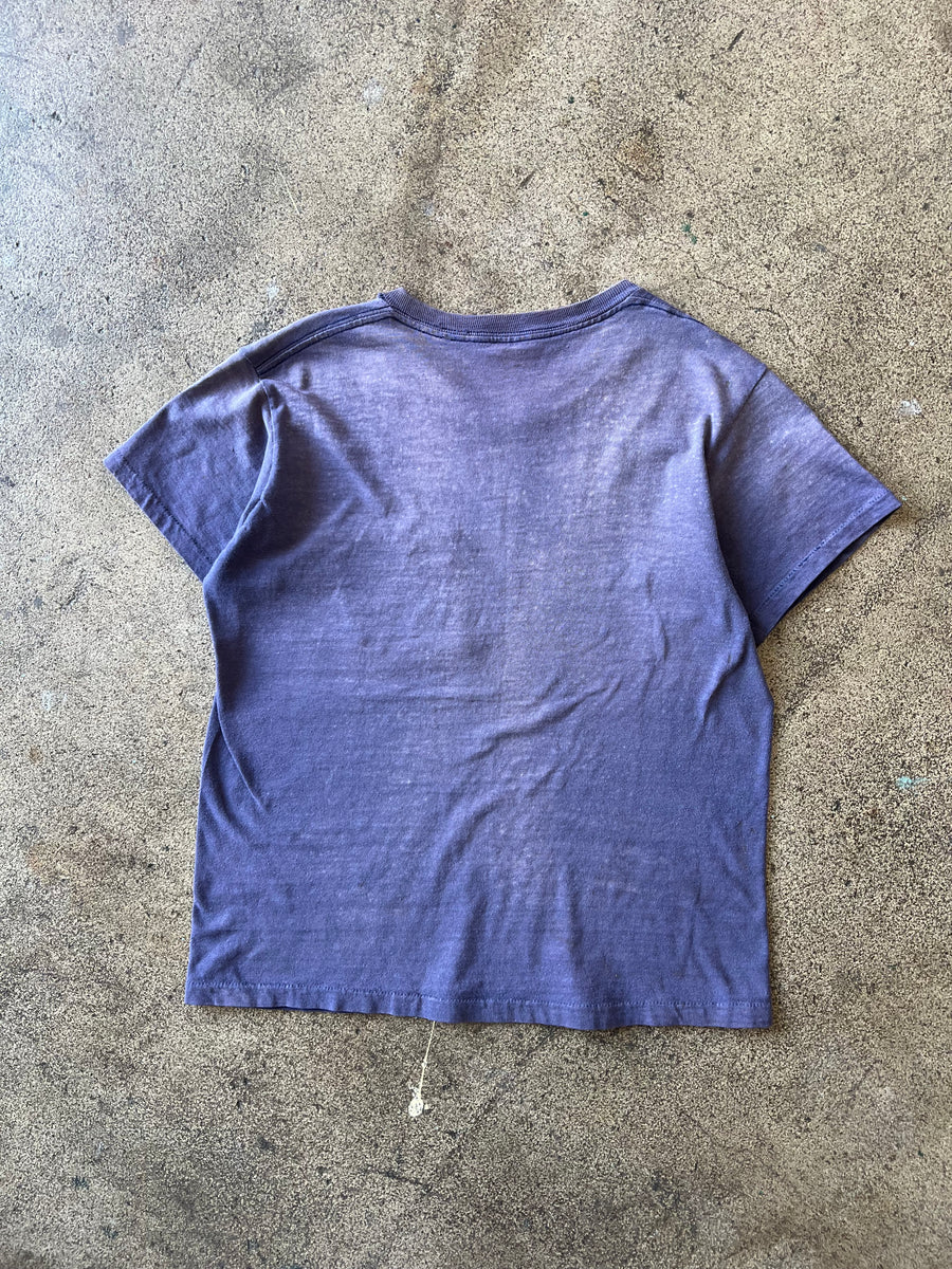 1970s Faded Navy Blue Pocket Tee