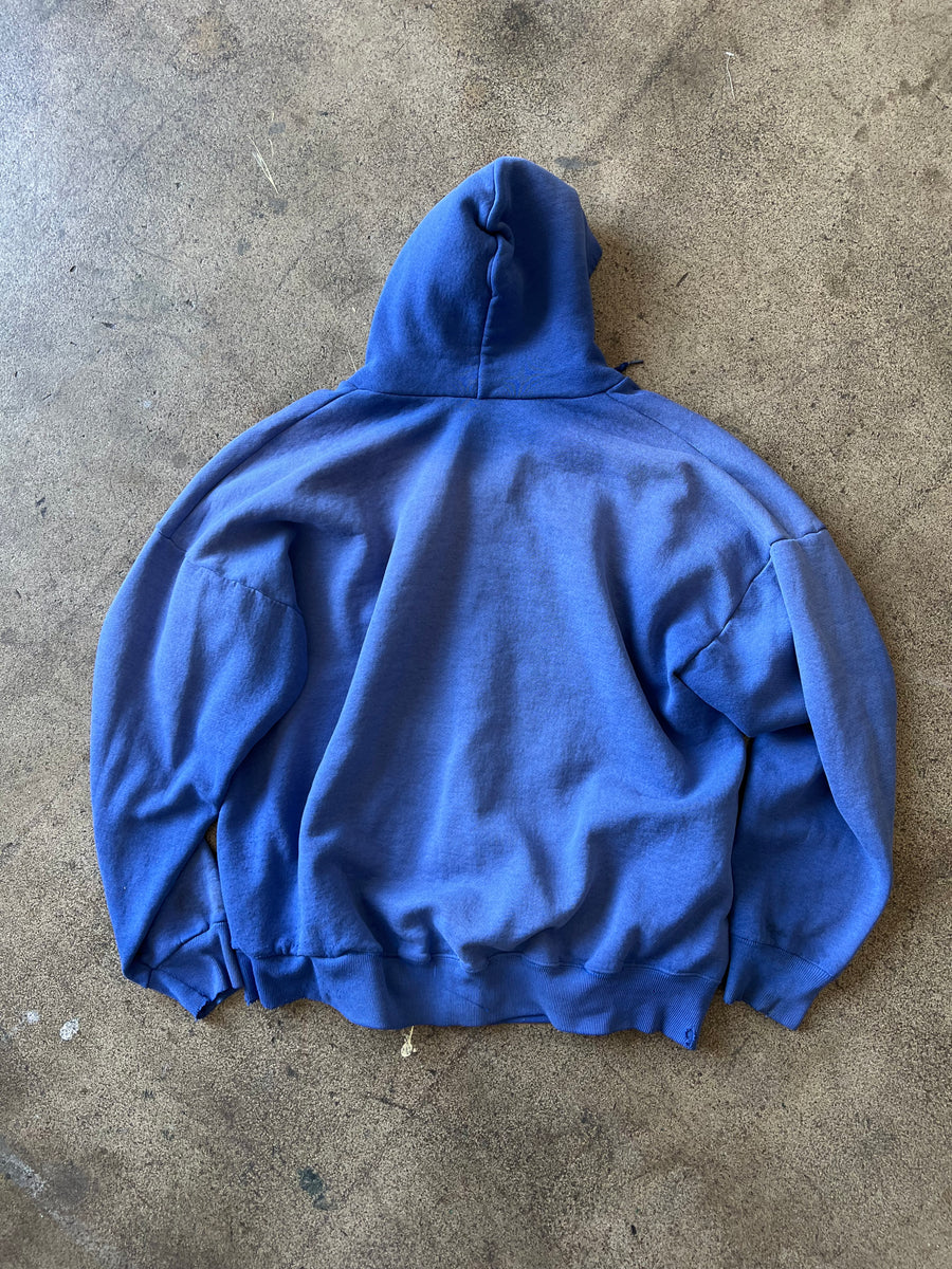 1990s Sun Faded Blue Olympics Zip Hoodie