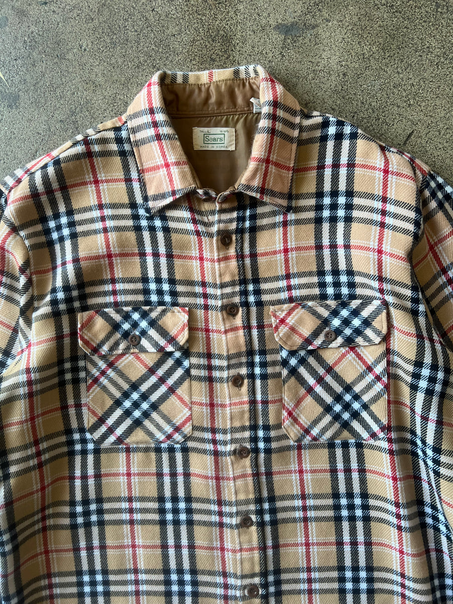 1970s Sears Burberry Flannel Shirt