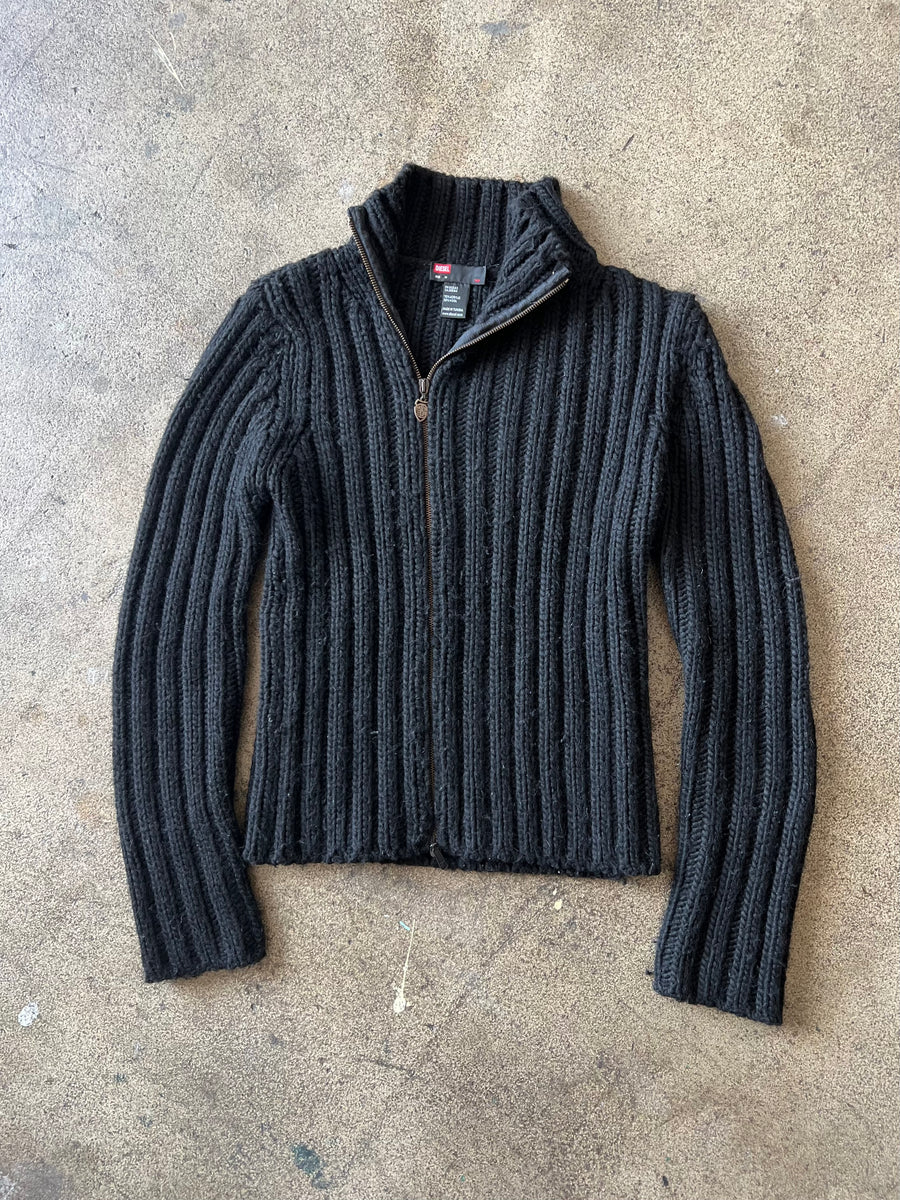 2000s Diesel Asymmetrical Zip Sweater